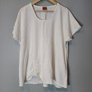 Oh My Gauze Top 3 Size XXL White Flowy Oversized Coastal Resort Cotton Ana Top